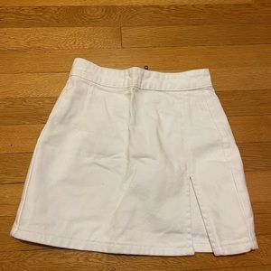Princess Polly white jean skirt